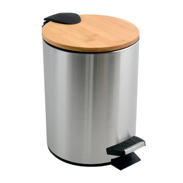 Jeklen koš za smeti v mat srebrni barvi s pedalom 5 l Adonis – Spirella