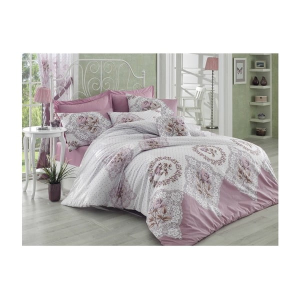Roza posteljno perilo za eno osebo Claire, 160 x 220 cm