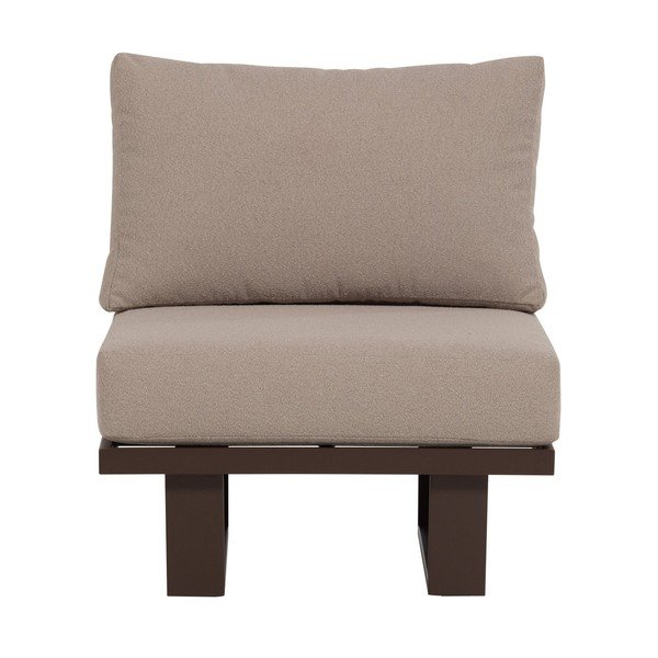 Rjav kovinski/oblazinjen vrtni fotelj Bear – WOOOD-image-2