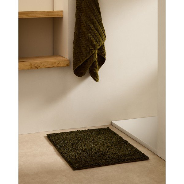 Kaki zelena kopalniška preproga 50x70 cm Coper – Kave Home-image-1
