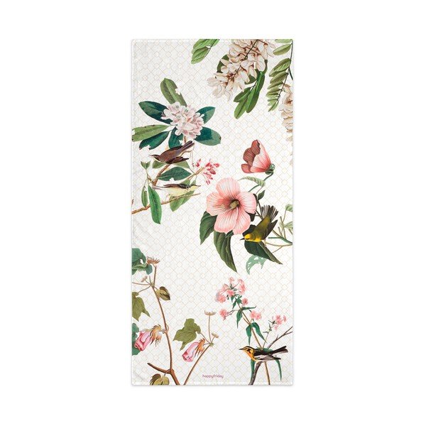 Bela brisača 70x150 cm Blooming – Happy Friday