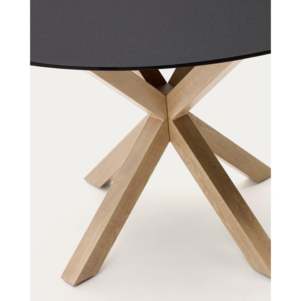 Okrogla jedilna miza s stekleno mizno ploščo ø 120 cm Argo – Kave Home-image-4