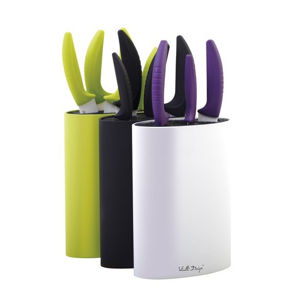 Blok za nože, ovalen, bel-image-2