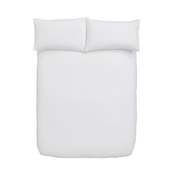 Belo bombažno posteljno perilo Bianca Embroidery Anglaise, 200 x 200 cm