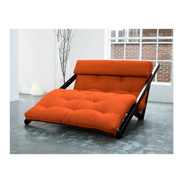 Lounge stol Karup Figo, Wenge/Oranžna, 120 cm