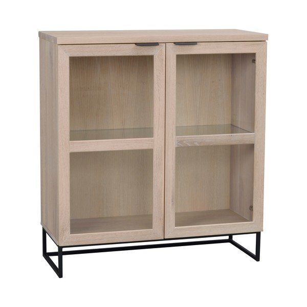 Vitrina iz hrastovega lesa  95x105 cm Everett - Rowico-image-2