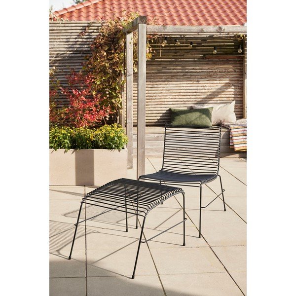 Črn kovinski vrtni fotelj String – Hübsch-image-4