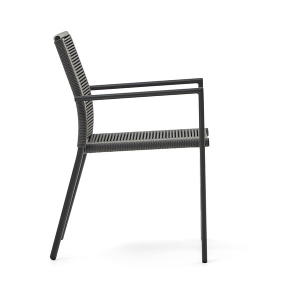 Temno siv kovinski vrtni stol Culip – Kave Home-image-3