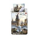 Enojna bombažna otroška posteljnina 140x200 cm Harry Potter "Hedwig" – Jerry Fabrics
