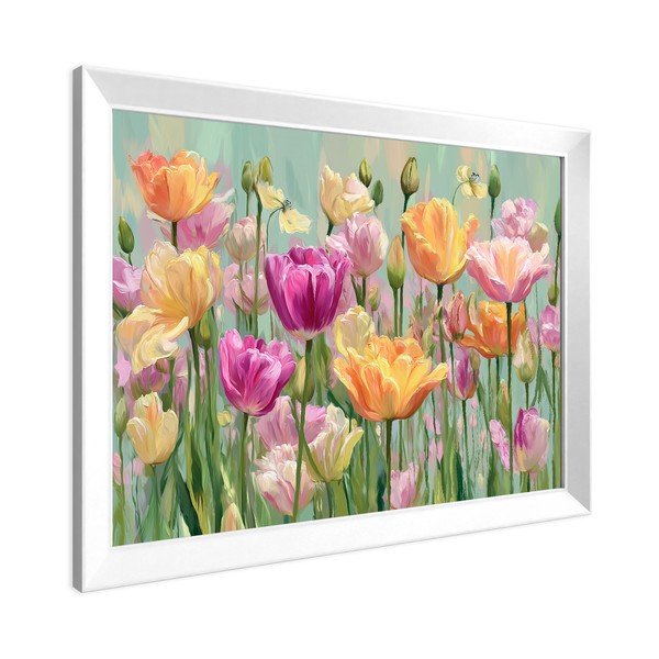 Tiskana slika z okvirjem 75x56 cm Spring Tulip – Styler-image-3