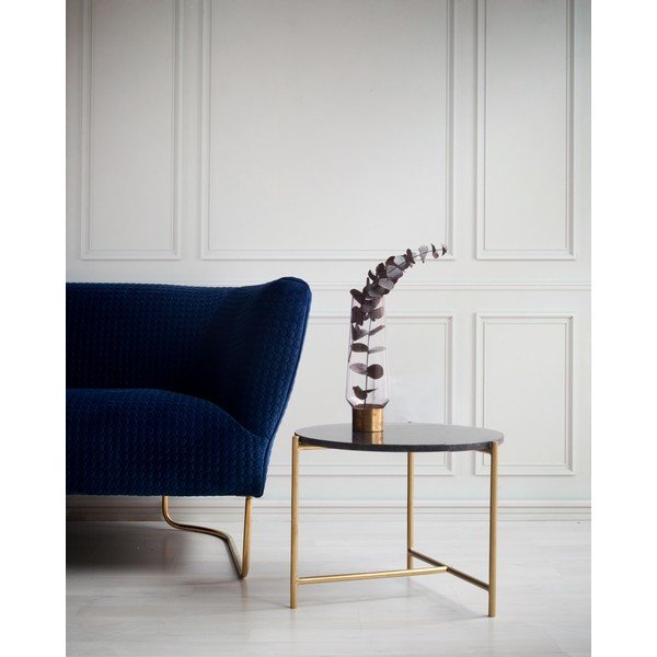 Črna marmorna okrogla mizica ø 50 cm Morgans – Really Nice Things-image-1