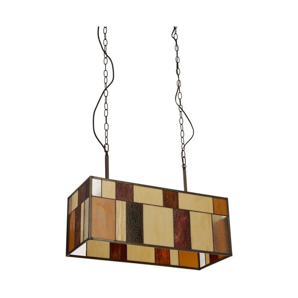 Kovinska viseča svetilka s steklenim senčilom Waldorf – Premier Housewares-image-4
