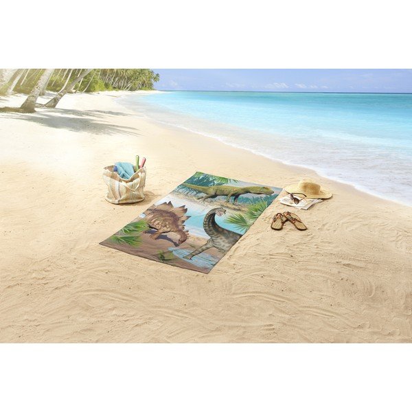 Otroška žametna brisača za na plažo 75x150 cm Dino – Good Morning-image-1