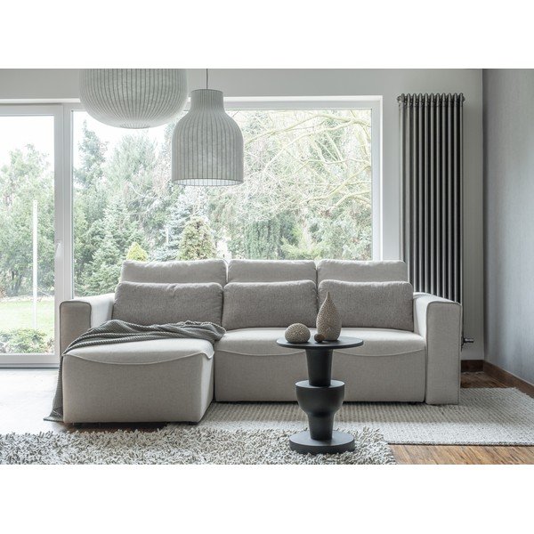 Kremno bel raztegljiv kotni kavč (obojestranski) Homely Tommy - Miuform-image-1