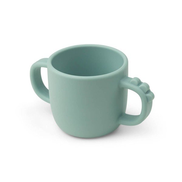 Modra silikonska otroška skodelica 0,17 l Croco - Done by Deer-image-3