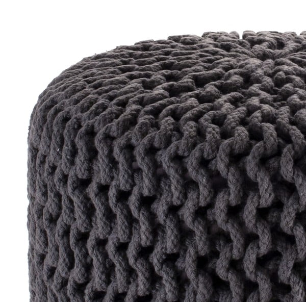 Siva pletena poufa Tomasucci Knit-image-2