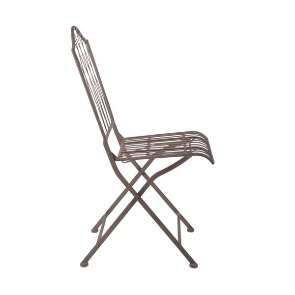 Rjavi kovinski zložljivi vrtni stol - Esschert Design-image-2