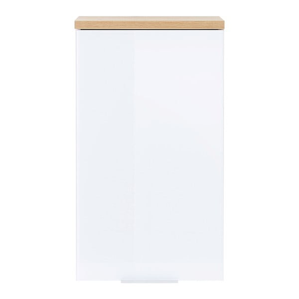 Bela stenska kopalniška omarica v hrastovem dekorju 39x69 cm Pescara - Germania