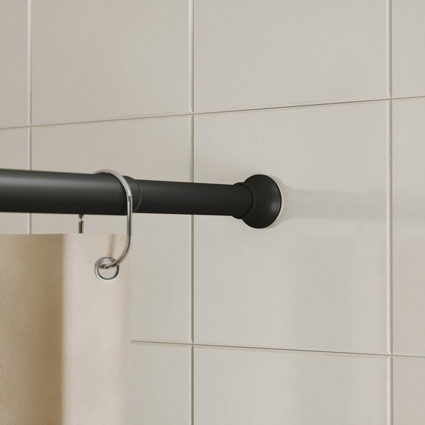 Mat črna palica za tuš zaveso 106 - 182 cm Chroma – Umbra-image-1