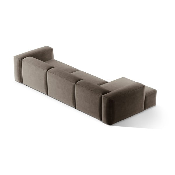 Rjava kotna sedežna garnitura (levi kot/z ležalnikom) Bergamo – Cosmopolitan Design-image-4