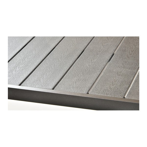 Vrtna jedilna garnitura za 4 osebe s sivimi stoli Joanna in mizo Viking, 90 x 150 cm-image-2