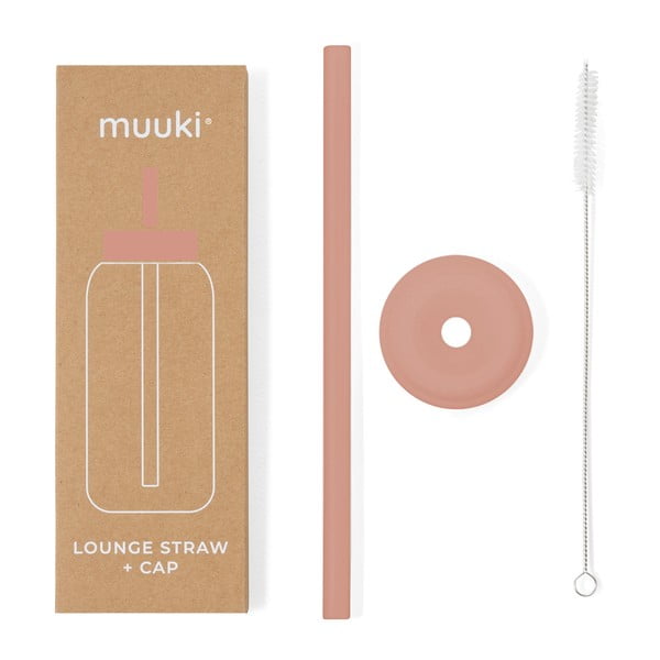 Silikonska slamica s čistilno krtačko in pokrovom Canyon Clay – Muuki