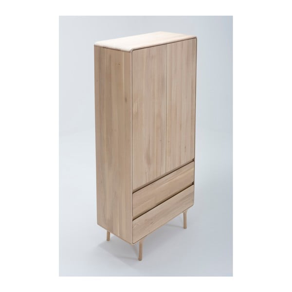 Masivna hrastova omara z 2 predaloma Gazzda Fawn-image-4