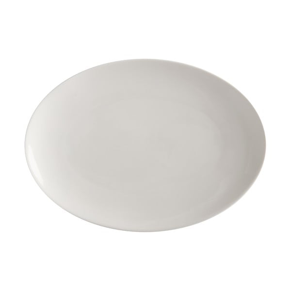 Bel porcelanast krožnik Maxwell & Williams Basic, 30 x 22 cm