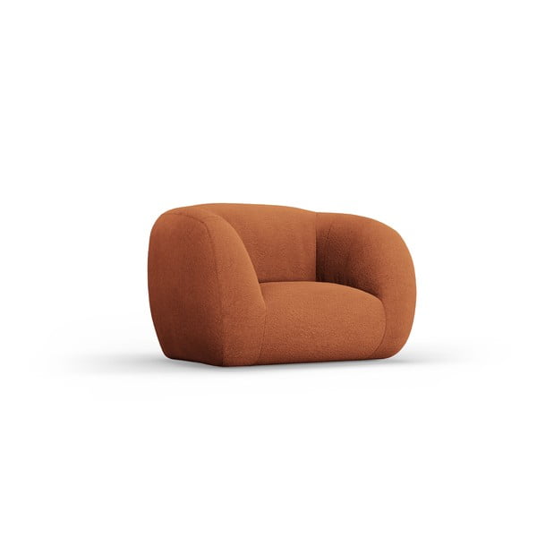 Oranžen fotelj iz tkanine bouclé Essen – Cosmopolitan Design