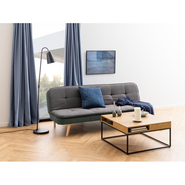 Klubska mizica z mizno ploščo v hrastovem dekorju v temni naravni barvi 80x80 cm Willford – Actona-image-2