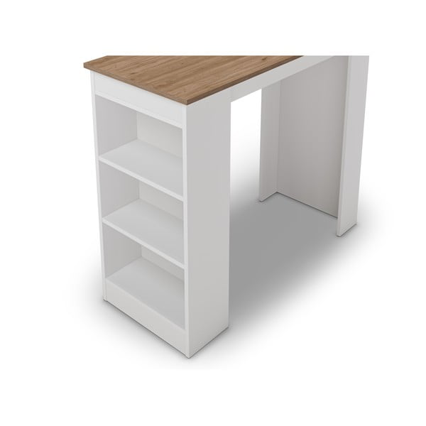 Barska miza z mizno ploščo v hrastovem dekorju 52x120 cm Peru – Marckeric-image-2