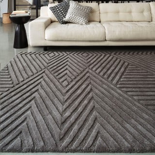 Antracitno siva volnena preproga 200x290 cm Hague – Asiatic Carpets
