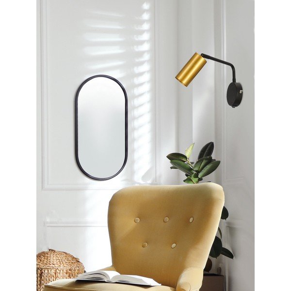 Kovinska stenska svetilka v črno-zlati barvi Tina - Candellux Lighting-image-1