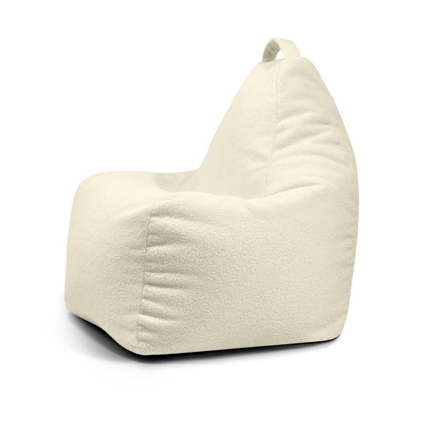 Kremno bela vreča za sedenje iz tkanine bouclé Play Amuse – SLOWDOWN