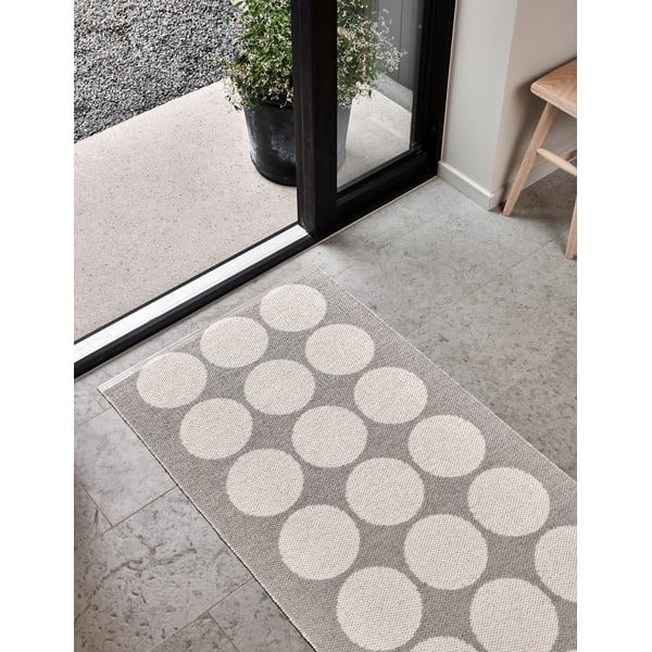 Bež/kremno bel zunanji in notranji tekač 70x240 cm Hugo Linen Vanilla – Pappelina-image-4