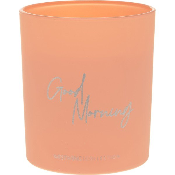 Oranžna dišeča sveča Westwing Collection Good Morning: Floral Amber, čas gorenja 30 h