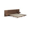 Rjava zakonska postelja iz masivne breze z letvenim dnom 160x200 cm Norlen – Kave Home