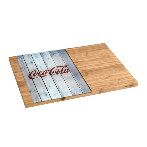 Bambusova deska za rezanje s steklenim delom Wenko Coca-Cola World