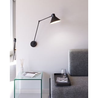 Črna stenska svetilka Dione – Kave Home