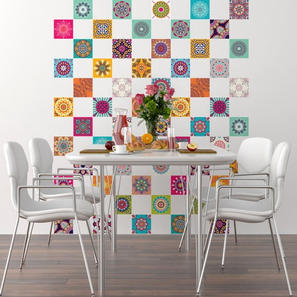 Komplet 60 dekorativnih stenskih nalepk Ambiance Flow, 15 x 15 cm-image-4