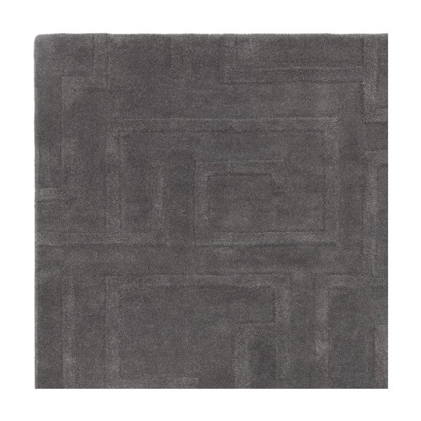 Antracitno siva volnena preproga 200x290 cm Maze – Asiatic Carpets-image-2