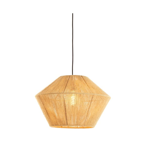 Svetlo zelena viseča svetilka s senčilom iz jute ø 40 cm Fugia – Light & Living-image-2