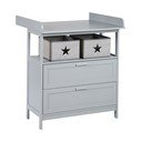 Siva otroška komoda s previjalnim pultom 87x100x75 cm Hamburg – Roba