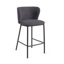 Temno siv barski stol (višina sedeža 65 cm) Ciselia – Kave Home