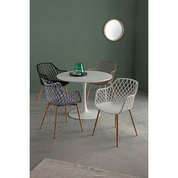 Stensko ogledalo z lesenim okvirjem ø 42 cm Tiziano – Bizzotto-image-1