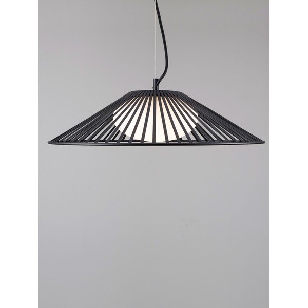 Mat črna kovinska LED viseča svetilka s steklenim senčilom ø 50 cm Brume – Nova Luce-image-4