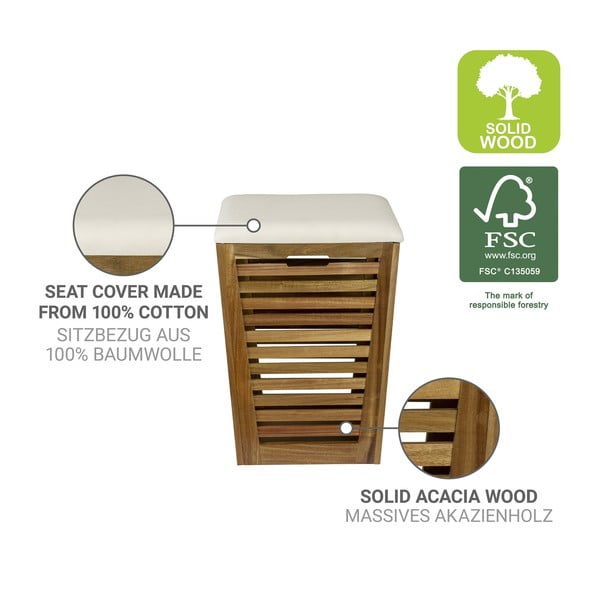 Lesen koš za perilo v temni naravni barvi 55 l Fondi – Wenko-image-2