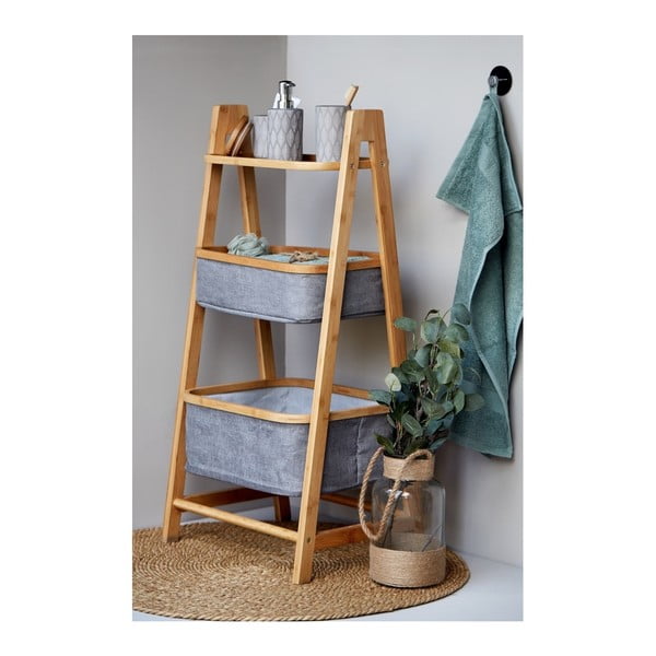 Sivo-rjava bambusova kopalniška polica 44x91 cm Bahari – Wenko-image-3