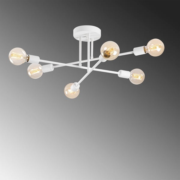 Bela stropna svetilka 64x64 cm Flower – Opviq lights-image-3