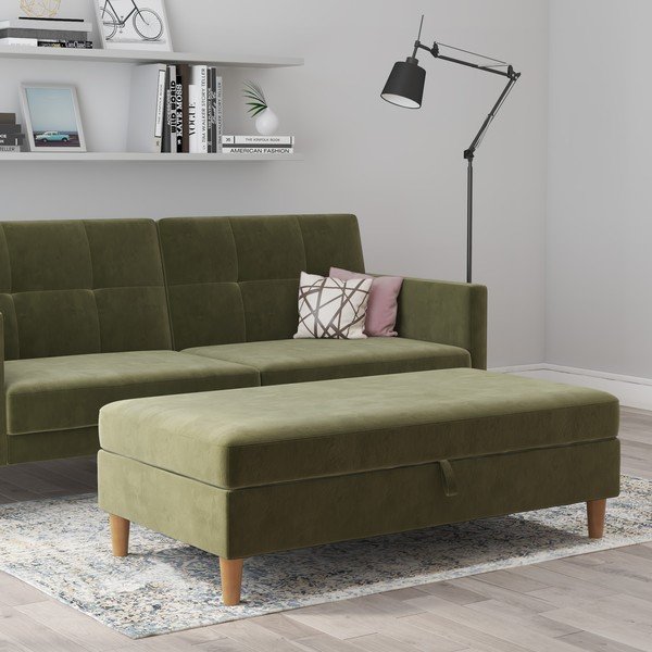 Zelen žameten tabure Lilly – Støraa-image-3